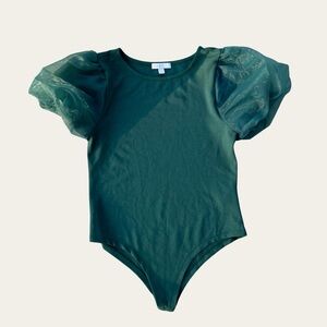 Gianni Bini Kids Green Puff Sleeve One Piece